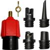 YIZHIXIANGQ Attacco Pompa Aria, Con 4 Ugelli Adattatore Pompa Aria, Adattatore di Pompas SUP, Adattatori Pompas, Accessori Adattatori per Valvole Dell'aria per Kayak, Gommoni, Pagaie SUP, Barche da Pesca/Rosso