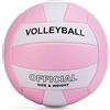 EVZOM Pallone da pallavolo super morbido da beach volley, taglia 5, per esterni, interni, piscina, palestra, allenamento, pallavolo di alta qualità, durevole, stabilità