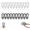 Jrzyhi 20 mini moschettoni a molla, per zaino, chiusura a molla, moschettone, per arrampicata, moschettone, moschettone Tiny SF, moschettone primaverile, portachiavi, per esterni, nero, argento