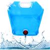 Livdouyu Tanica d'acqua pieghevole con rubinetto, 10 l, per acqua potabile, con maniglia, riutilizzabile, per esterni, campeggio, escursioni, picnic (10 l)