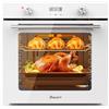 Disaenvir Forno da incasso Bianco, Disaenvir Forno da incasso 60CM, Forno con Capacità di 60 Litri, 9 Funzioni, Timer, Potenza 2200W, con Grill e Teglia Smaltata, Accoppiamento Aria Calda 3D