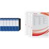 Esselte Set Esselte OXFORD G85 6x Registratore con Custodia, f.to Protocollo (23x33cm), Dorso 8 cm, Blu, 6 pezzi, 390785050 + 100 Buste A4 trasparenti antiriflesso perforate, 395613000