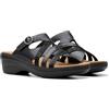 Clarks Sandalo Merliah Holly Slide da donna, Pelle nera, 39 EU