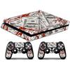 GamesMonkey Skin Compatibile per Ps4 SLIM - limited edition DECAL COVER ADESIVA Slim BUNDLE (Dollari e Sangue)