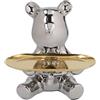 Tognana Porcellane Andrea Fontebasso Orso Svuotatasche Argento e Oro 19 cm