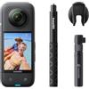 Insta360 X3 Pack Bullet Time - Action cam a 360° impermeabile con adesivi, sensore da 1/2, 360° 5.7K, foto a 360° a 72 MP, stabilizzazione, touchscreen da 2,29, feedback vibrazioni, editing con IA