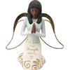 Pavilion Gift company Lord Is My Strength Exodus, statuetta di angelo africano americano inginocchiato in preghiera, in resina, 15: 2-13 cm, blu