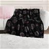 Juicy Couture - Throw Blanket, Juicy Emblem, Plush and Cozy, Decorative Blankets for Sofas, Chairs and Beds, Luxurious and Soft, Chic Home Decor, Measures 50 x 70, Emblem Black