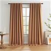 KEQIAOSUOCAI Tende oscuranti extra lunghe, in lino, set da 2 pannelli, 305 cm, per soggiorno e camera da letto, con gancio per cintura posteriore, sistema di binario per soffitto, stile bohémien