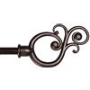 Kenney Cafe Window Curtain Rod, Chocolate, 48 to 84-inch