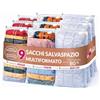 LifeChic Sacchetti Salvaspazio Sottovuoto - Set 9 Pezzi Multiformato (3×40x60 cm, 3×70x90 cm, 3×80x120 cm), Riutilizzabili con Valvola Universale, Buste Sottovuoto per Vestiti, e Cambio Stagione