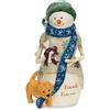 Pavilion Gift company The Birchhearts Friends Forever Snowman Figurine con Cucciolo, 11,4 cm, Bianco