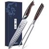 HOSHANHO Set Coltello da Prosciutto da 20 cm e Forchetta da Carne da 18 cm