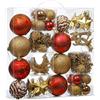 Valery Madelyn Christmas Ornaments Set, 70ct Red and Brown Shatterproof Christmas Tree Decorations, Woodland Hanging Ball Ornaments Bulk for Xmas Holiday Decor