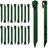 Meision 20 chiodi di ancoraggio in plastica, 25 cm, bordo per prato, in plastica, robusti, adatti per pavimenti morbidi in prati e giardini, colore: verde