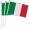 Pandiui23 20 pezzi di bandiere a manovella italiane, talia Mini Bandiera portatile, Bandiera Italia, Piccola Bandiera Italia, Mini Bandiera Italia, Bandiera dell'Italia tenuta a mano