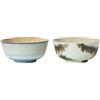 HK LIVING - Set di 2 - Ø 19 x H 8,5 cm 70s ceramics - Multicolore - Gres smaltato