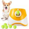Galatée Lanciatrice Automatica a Sfera, Lanciagranate Per Palline Interattiva, Lanciagrana Automatica Per Cani, Lanciatore Di Palle Per Cani Con 6 Mini Palline Da Tennis(Arancia)