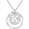 Tusuzik Regalo Per San Valentino — Collana Personalizzata Con Iniziali A-Z In Argento Sterling 925, Un Gioiello Regolabile Per Tua Moglie, Fidanzata O Mamma.