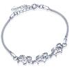 Yumilok 925 Argento Sterling Hohle destriero cavallo Charm Braccialetto Catena Bracciale a corda da Donna Signora e Ragazze, 6.3 - 7.5 regolabile