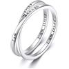 ONEFINITY Sono abbastanza anelli in argento sterling 925, sono abbastanza io sono prezioso anello gioielli ispiratori per le donne, 7, metallo prezioso