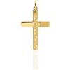 forme di Lucchetta - Ciondolo Croce in Oro Giallo 14k Impronte di Dio - Orme sulla Sabbia, Charms e Ciondoli per Catenina (fino a 4mm) per Donna Ragazza