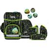 ergobag cubo light set zaino scolastico ergonomico, superleggero, set da 6 pezzi, 780 g