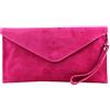 modamoda de - T106 - Pochette italiana da sera in pelle scamosciata