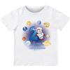 Generico T-shirt in cotone adatto al compleanno 2 anni con tema spazio astronauta (Bianco, 3/4 anni)