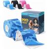 DDGM Dynamic KinesioTape Professionale 5cm x 5m Idrorepellente Tape Kinesiologico Cotone Traspirante Latex Free Colla Ipoallergenica Elasticità 140%-160% Cerotto Ginocchio Articolazioni 1 Roll Camo Marino