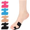Hanaoops 12 Pezzi Kinesiotape per Alluce Valgo, Pretagliato Nastro Kinesiologico Alluce Valgo in Cotone Impermeabile Traspirante Elastico Atletico per Piedi Sostegno (colore misto, Taglia unica)