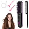 CHENBOOW Spazzola Lisciante per Capelli,Straightening Brush for Hair,Straightening Comb,Straight Hair Brush,Piastra Capelli,3 Livelli di Temperatura,per Capelli per Viaggio,Tutti i Giorni
