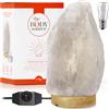the body source Lampada di Sale Himalayano (3-5 kg) con Varialuce, Completamente Naturale e Realizzata a Mano con Base in Legno