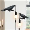TONGNIDA Lampada Raven Applique gotica in resina Lampada da parete Raven, lampada decorativa per camera da letto e soggiorno (confezione da due)