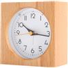 TNSLAND Sveglia Analogica In Legno Silenziosa Senza Ticchettio, Sveglia da Comodino A Batteria Con Snooze e Luce Notturna Delicata, Orologio Analogico In Legno Naturale Camera da Letto, Casa e Viaggio