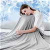 Luxear Coperta Estiva Refrigerante Letto, Arc-Chill 3.0 Q-Max>0.5 Cooling Blanket Coperta Rinfrescante per l'estate, Tessuto Traspirante Leggera e Fresca per Divano Letto Viaggi 200x220cm, Grigio