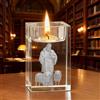 VOSSOT Gesù Porta Candele Vetro Trasparente Portacandele Votivi in Vetro Trasparente Portacandela Moderno Lanterna Portacandela Elegante per Casa Soggiorno Terrazzo Idee Regalo