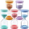 Nuangoo 5 pezzi Clessidra Set,Colorate Clessidra per Bambini1/5/10/15/30 minuti,Clessidra Bambini per la vita dei bambini,l'apprendimento,i tempi di gioco,i regali creativi,la decorazione dell'home office