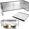DBAATTZ Paraspruzzi per Fornello, Paraspruzzi Pieghevole per La Cucina, Paraschizzi Cucina Pieghevole Protezione, Protezione Schizzi di Olio per Cucine a Gas e Padella, per Cucine a Gas (37,6×29,2×29,4 cm)