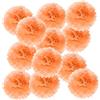 PATIKIL 10.5cm Pompon Carta Velina, 12Pz Fiori di Carta Pom Poms Decorativi Colorati per Matrimoni Addio Nubilato Compleanno Decorazioni Sfondo, Arancione