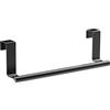 NUWIQ Porta Strofinacci, 36cm Barra Canovaccio, Diametro Della Sospensione 2cm Porta Asciugamani Cucina, Armadi e Pensili per Cucine e Bagni, Nero