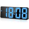 flintronic Sveglia Digitale da Comodino, Sveglia da Comodino, con Temperatura, Svegli Digitale da Comodin con Snooze, Suoni e Luminosità Regolabile, USB e Alimentato a Batteria