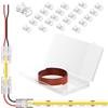 PAUTIX Connettori a strisce LED COB per 8 mm, 2 pin, 20 pezzi riutilizzabili strisce a cavo, cavo di prolunga da 3 m, 22 AWG per installazione senza saldatura, per striscia LED da 5 V, 12 V, 24 V
