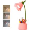 Vaileal Lampada da Tavolo LED per Bambini: Lampada Dimmerabile con 3 Temperature di Colore, Braccio Flessibile e Sensore Touch, Ricaricabile USB per Lettura e Studio (Rosa)