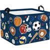 Clastyle Cesto Portabiancheria Palla Sportiva Cestino Portaoggetti Stella Cesta Biancheria Genitori per Organizzare Giocattoli Vestiti, Pallacanestro, 40x30x30 cm