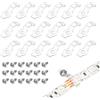 PATIKIL Clip per Strisce Led, 60 Pezzi Staffe di Montaggio Trasparenti per Strisce Led da 8mm con Viti Compatibili, Clip di Fissaggio da Un Lato per Strisce Led