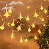TaimeiMao Catena Luminosa Esterno,luci natale esterno stella,Luci da Giardino a Batteria,20 LED 3-metro IP44,Decorazione Luci Esterno Interno per Natale,Matrimonio,Festa,Patio,Cortile,Portico