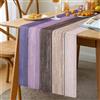 Hanrunsi Runner da Tavolo Colore Viola Moderno Stile Rustico Lavabile per Compleanno Effetto Lino 183 X 33 cm Lavabile Moderno Decorazione per Interni ed Esterni Vacanze Soggiorno Decorazione Runner da Tavolo