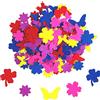 Jtnohx 50 pezzi adesivi di varie forme inclusi fiori farfalla trifoglio, misti adesivi, decorazioni in feltro per la scuola, autoadesivo artigianali per kit di accessori per scrapbooking