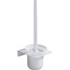 Hoomtaook Scopino per WC Supporto WC Contenitore per Spazzole da Bagno Senza Chiodi,Senza Danni, Alluminio, Anti Ruggine Montatura a Muro Argento e Una Spazzola Extra Argento